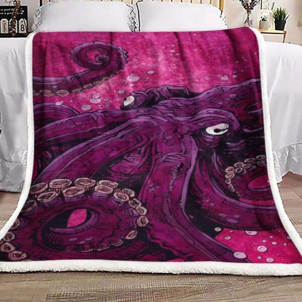 Octopus Face Fleece Blanket Sherpa Blanket