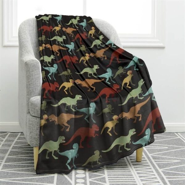 Dinosaur Fleece Blanket Sherpa Blanket