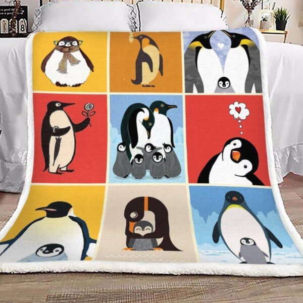 Penguins Fleece Blanket Sherpa Blanket