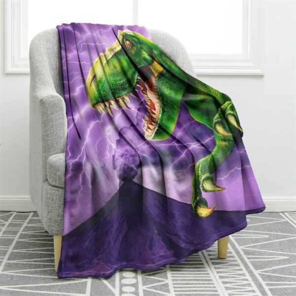 Dinosaur Fleece Blanket Sherpa Blanket