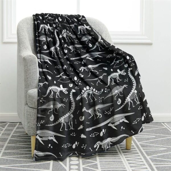 Dinosaur Fleece Blanket Sherpa Blanket