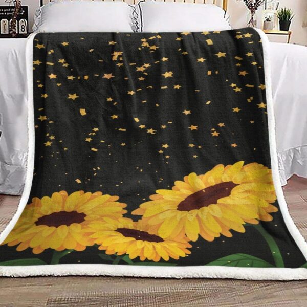 Sunflower Fleece Blanket Sherpa Blanket