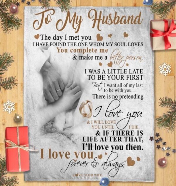 To My Husband Fleece Blanket Sherpa Blanket