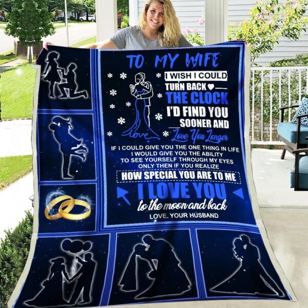 To My Wife Wish Find You Sooner Husband Fleece Blanket Sherpa Blanket