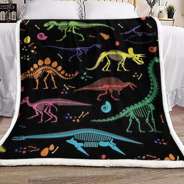 Jurassic Dinosaur Fleece Blanket Sherpa Blanket