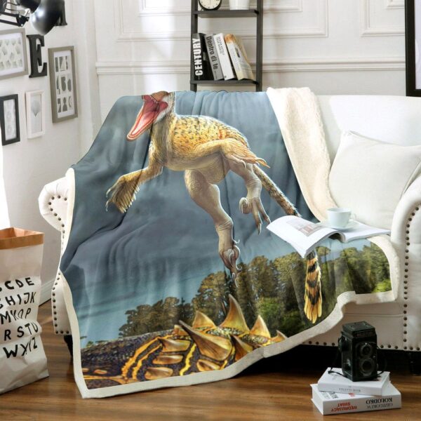 Dinosaur Fleece Blanket Sherpa Blanket
