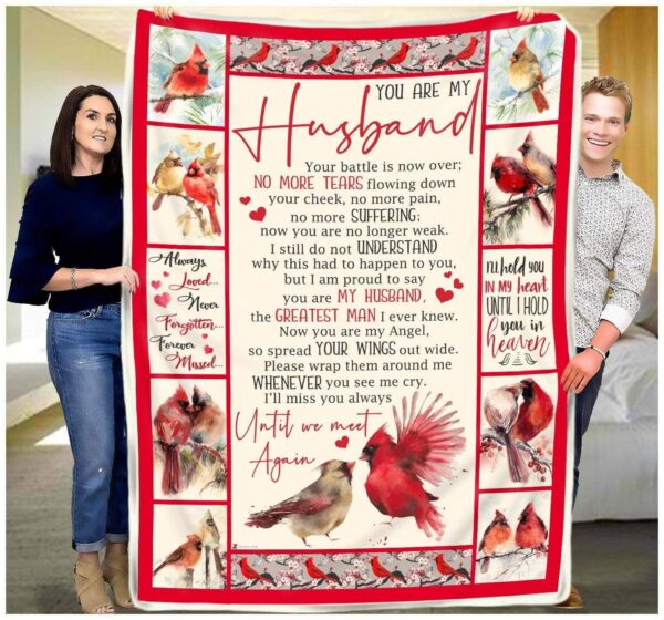 Cardinal You Are My Husband Fleece Blanket Sherpa Blanket
