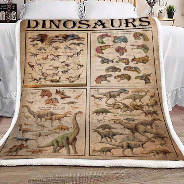 Dinosaurs Fleece Blanket Sherpa Blanket