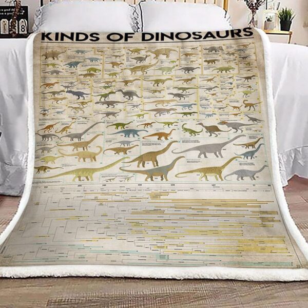 Dinosaur Kinds Of Dinosaurs Fleece Blanket Sherpa Blanket