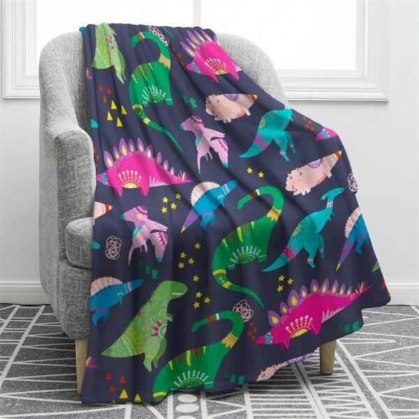 Dinosaur Fleece Blanket Sherpa Blanket