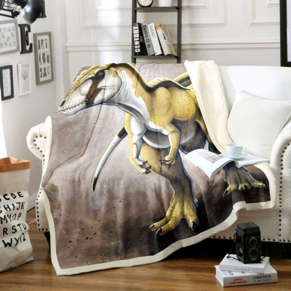 Dinosaur Fleece Blanket Sherpa Blanket