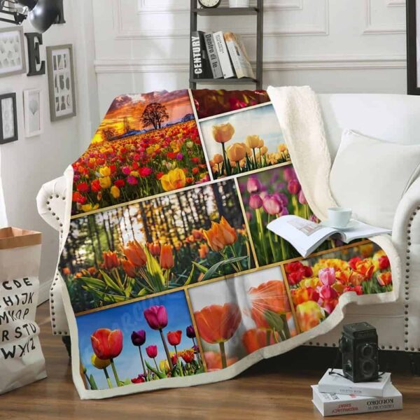Tulip Fleece Blanket Sherpa Blanket