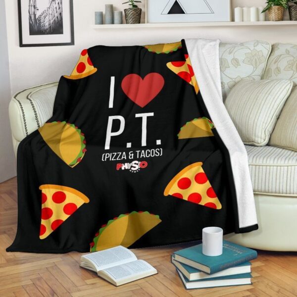 Love Pizza And Tacos Fleece Blanket Sherpa Blanket