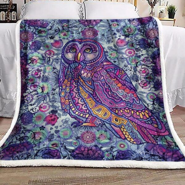 Owl Fleece Blanket Sherpa Blanket