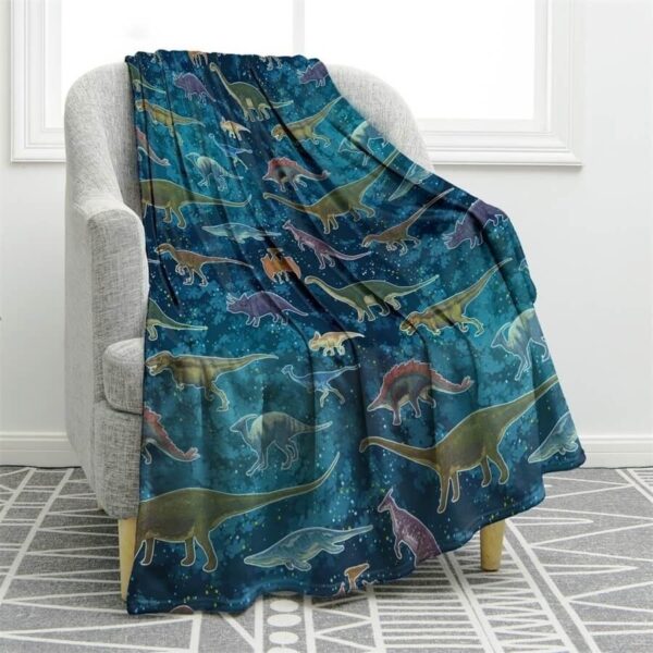 Dinosaur Fleece Blanket Sherpa Blanket