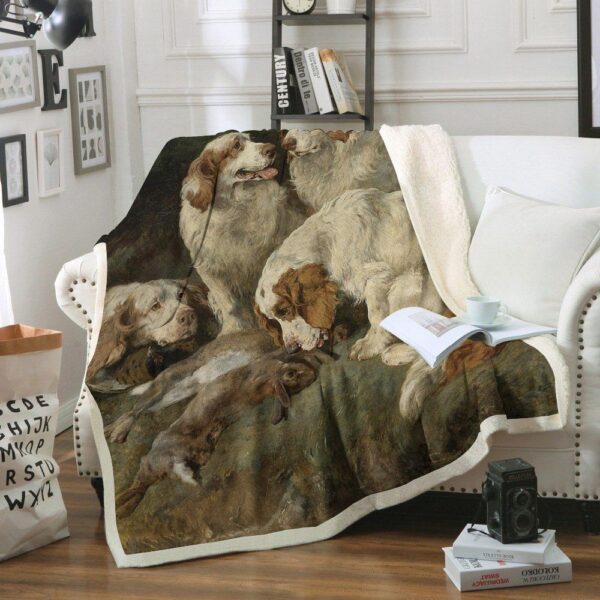 Clumber Spaniels Fleece Blanket Sherpa Blanket