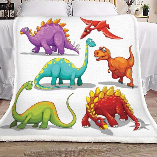 Dinosaur Fleece Blanket Sherpa Blanket