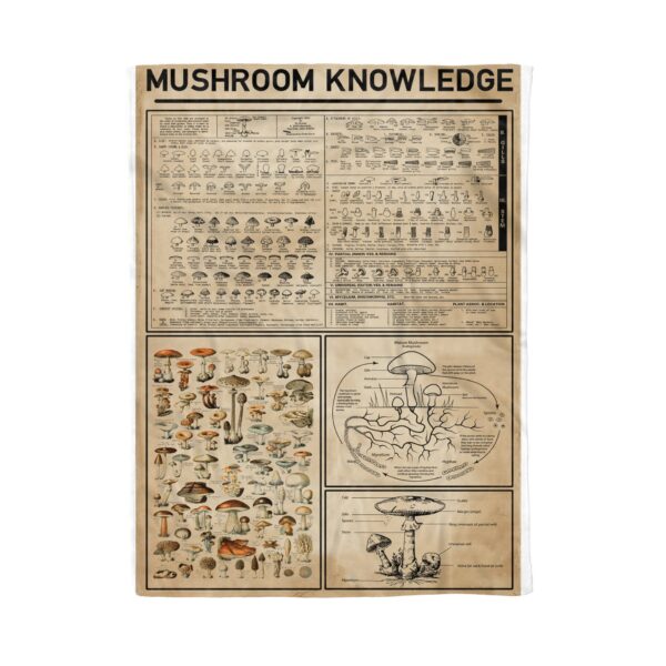Mushroom Knowledge Fleece Blanket Sherpa Blanket