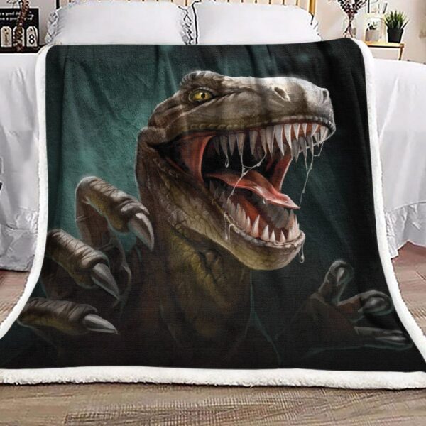 Dinosaur Fleece Blanket Sherpa Blanket