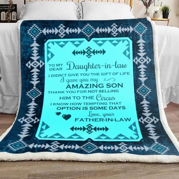Dear Daughter In Law Fleece Blanket Sherpa Blanket