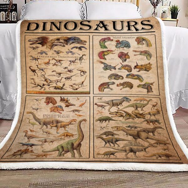 Dinosaurs Fleece Blanket Sherpa Blanket