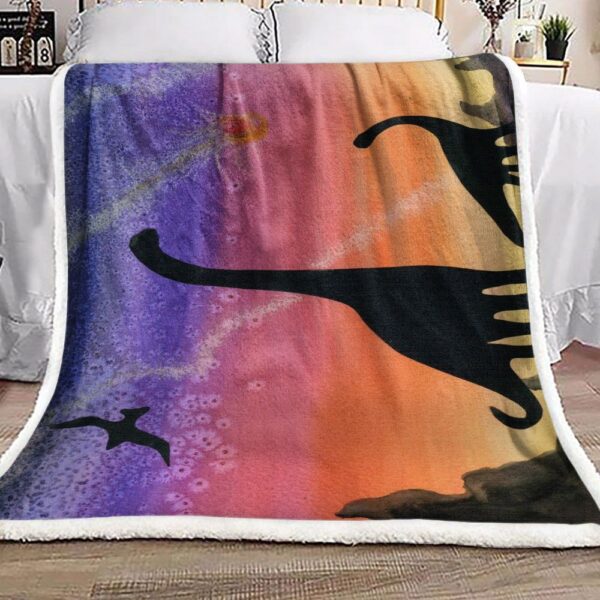 Dinosaur Fleece Blanket Sherpa Blanket