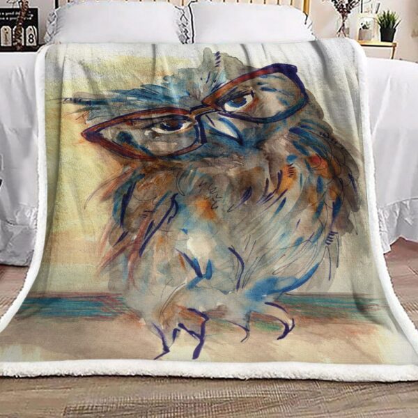Owl Fleece Blanket Sherpa Blanket