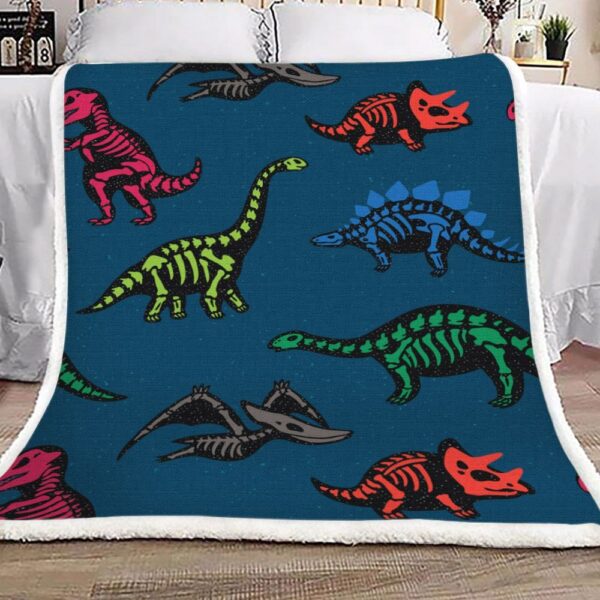 Dinosaur Fleece Blanket Sherpa Blanket
