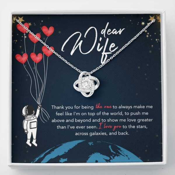 Dear Wife "Stars" Love Knot Necklace Gift Set