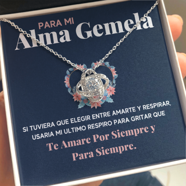 Para Mi Alma Gemela Collar Love Knot
