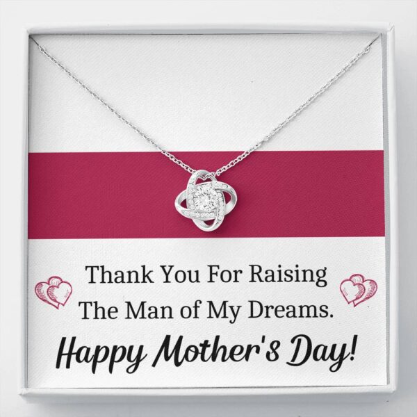 To My Future Mother In Law Man Of My Dreams Love Knot Necklace Gift Set