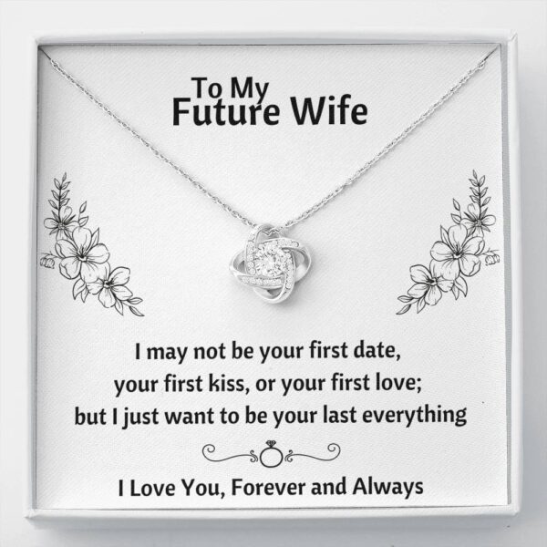 To My Future Wife "Last Everything - Flowers" Love Knot Necklace Gift Set