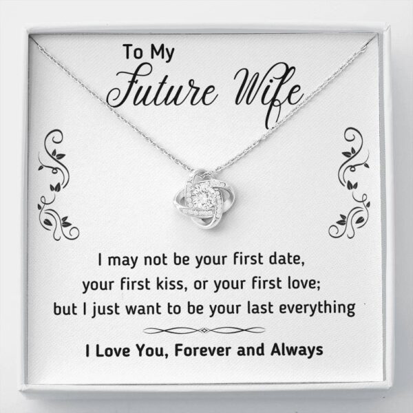 To My Future Wife "Last Everything - Decoration" Love Knot Necklace Gift Set