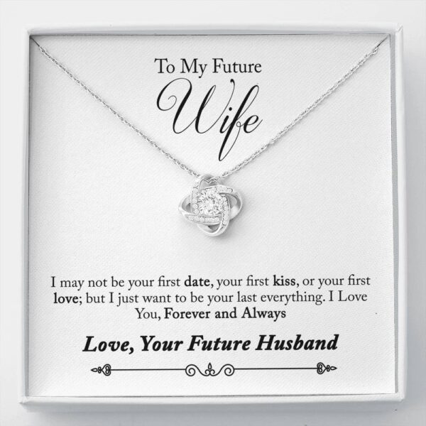 To My Future Wife "Last Everything - So" Love Knot Necklace Gift Set