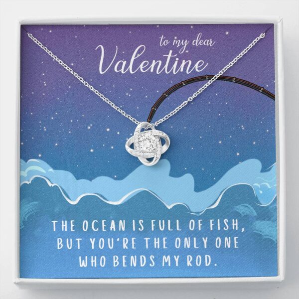 To My Dear Valentine "Fish" Love Knot Necklace Valentines Day Gift Set