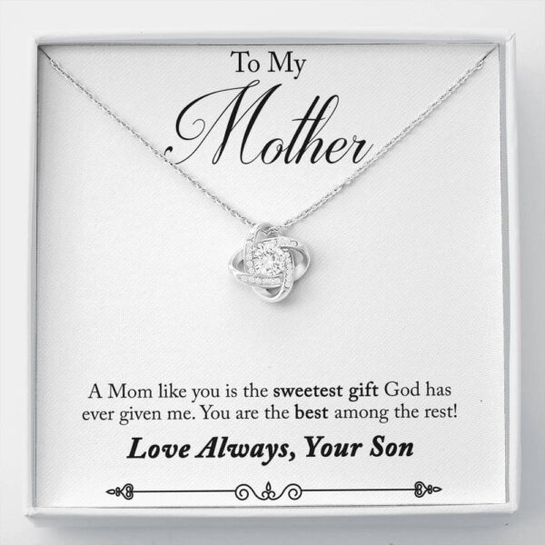 To My Mother "Among The Rest - So" Love Knot Necklace Gift Set