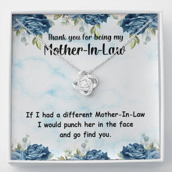 To My Mother In Law "Punch-So" Love Knot Necklace Gift Set