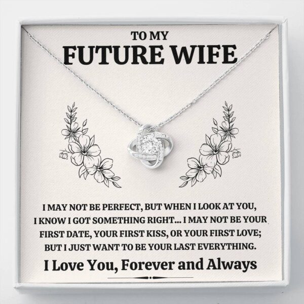 To My Future Wife "Something Right" Love Knot Necklace Gift Set