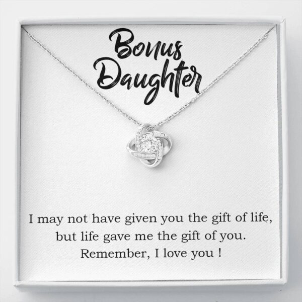 Bonus Daughter "The Gift Of You" Love Knot Necklace Gift Set