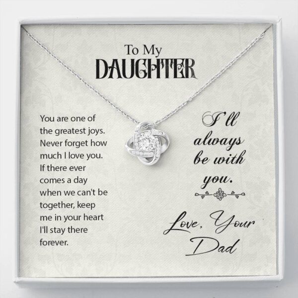 To My Daughter "Greatest Joys" Love Knot Necklace Gift Set