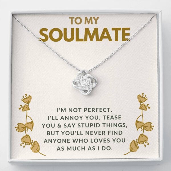 To My Soulmate "Tease You" Love Knot Necklace Gift Set