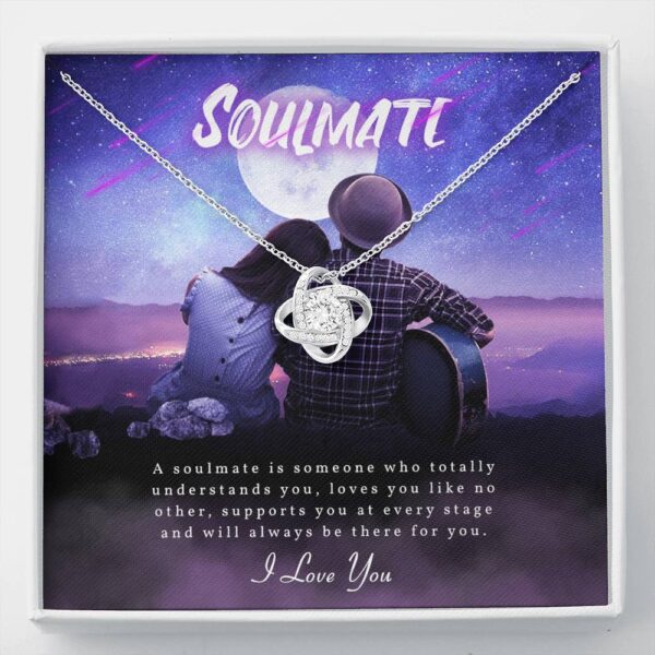 To My Soulmate "Someone-Pb" Love Knot Necklace Gift Set