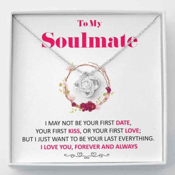 To My Soulmate - Red - Last Everything - Love Knot Necklace
