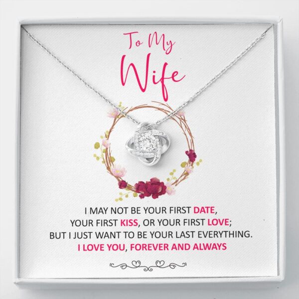 To My Wife - Red - Last Everything - Love Knot Necklace