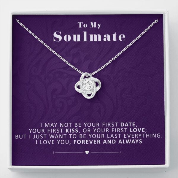 To My Soulmate - Purple - Last Everything - Love Knot Necklace