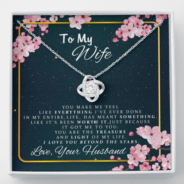 To My Wife - Love You Beyond The Stars - Love Knot Necklace