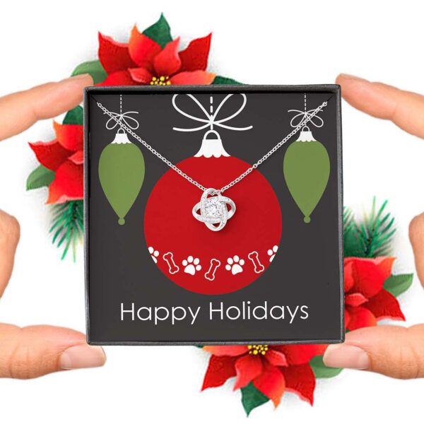 Happy Holidays Love Knot Necklace