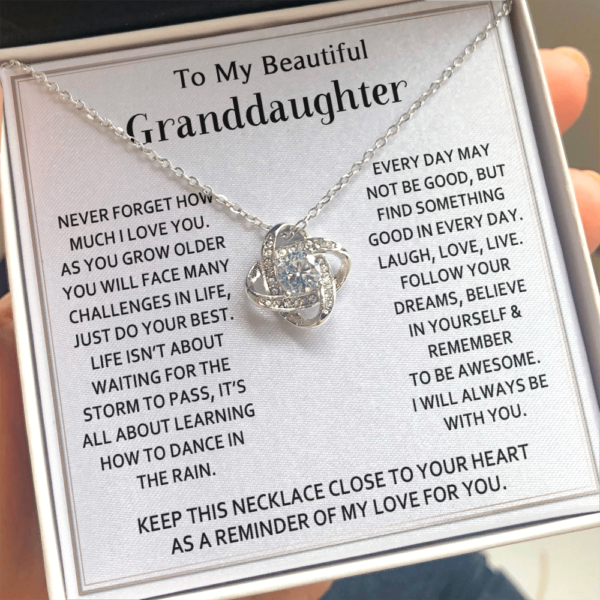 Granddaughter Necklace Gifts For Granddaughter, Granddaughter Gifts From Grandma Grandpa Nana, To My Granddaughter Necklace