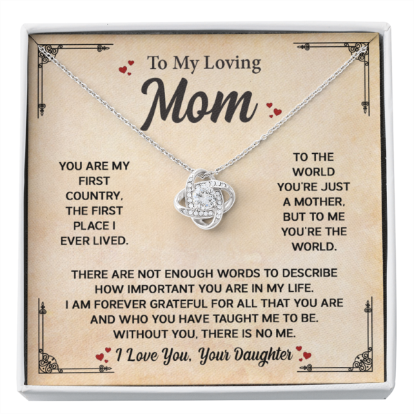 Gifts For Mom From Daughter To My Mom Necklace Gift For Mom Birthday Gifts, I Love You Mom Gifts For Mothers Day Necklace For Mom From Daughter To Mom Jewelry Gifts With Message Card