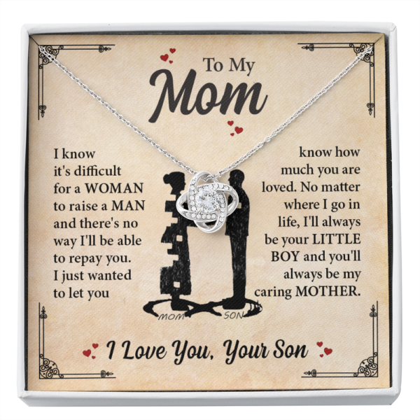 Gifts For Mom From Son To My Mom Necklace Gift For Mom Birthday Gifts, I Love You Mom Gifts For Mothers Day Necklace For Mom From Son To Mom Gifts Necklace With Gift Box And Message Card
